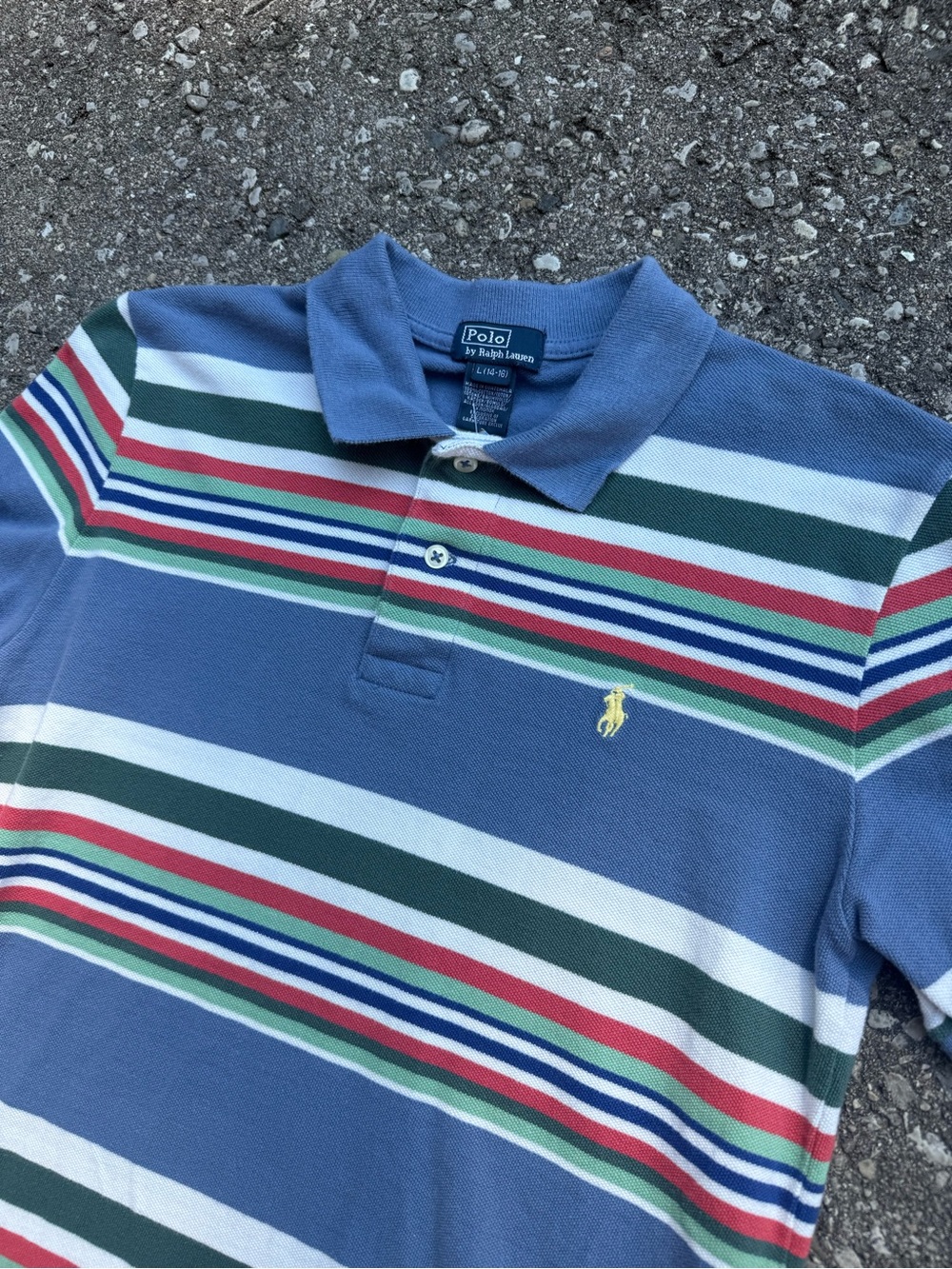 Polo by Ralph Lauren Blue Multi-Stripe Kids Polo